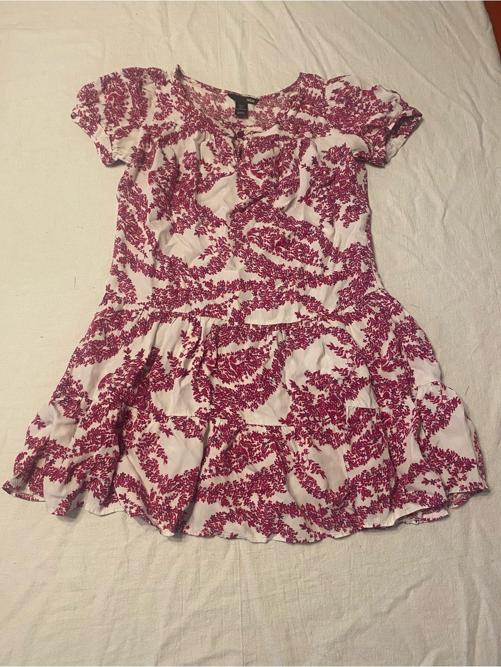 H&M Floral Print Short Sleeve Dress